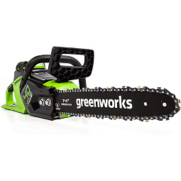 Пила цепная аккумуляторная GREENWORKS GD40CS15 (без аккум и ЗУ), 40В, 35см, бесщеточная, без аккум и ЗУ							