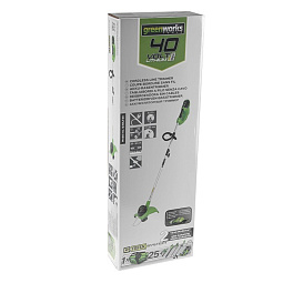 Триммер аккумуляторный GREENWORKS G40LTK4 (40V, 30 см, с 1хАКБ 2 Ач и ЗУ),							