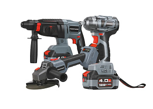 Аккумуляторный бесщеточный НАБОР 3в1 УШМ MKDGA-18V, гайковерт MKDTW-18V, перфоратор MKDHR-18V