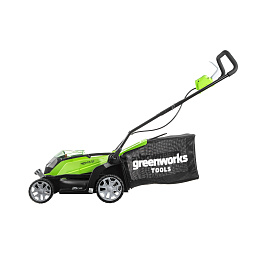Газонокосилка аккумуляторная GREENWORKS G40LM35K2 (35 см, c АКБ 2 А/ч и ЗУ)						