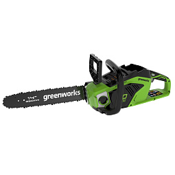 Пила цепная аккумуляторная GREENWORKS GD40CS15 (без аккум и ЗУ), 40В, 35см, бесщеточная, без аккум и ЗУ							