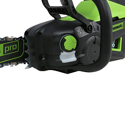 Пила цепная аккумуляторная GREENWORKS GD60CS25K4 (60V, 2500Вт, 40см, бесщ., 4а/ч, ЗУ),							